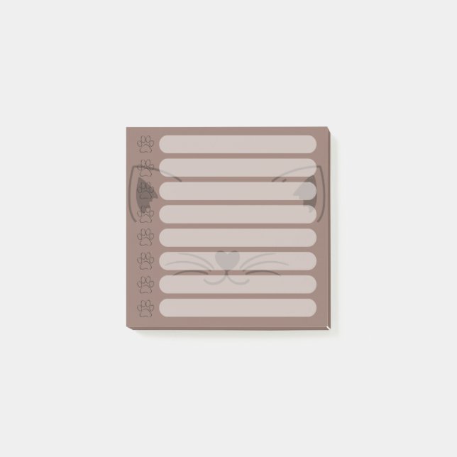 Notas Post-it personalizadas de gatos adorables (Anverso)