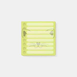 Notas Post-it personalizadas de gatos adorables