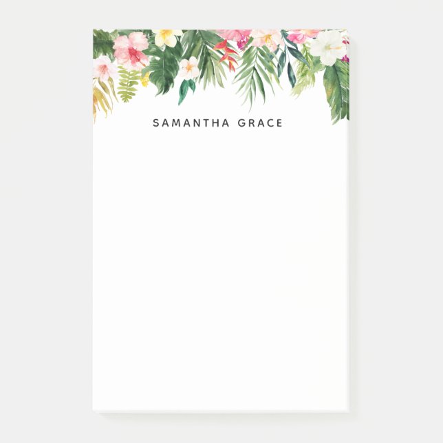 Notas post-it personalizadas de hojas tropicales (Anverso)