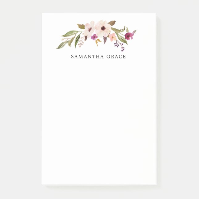 Notas Post-it personalizadas de la floral de la Mo (Anverso)