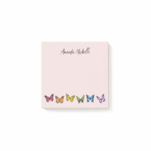 Notas post-it personalizadas de la mariposa arcoir