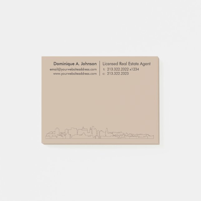 Notas post-it® personalizadas de propiedades inmob (Anverso)