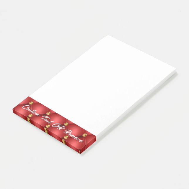 Notas Post-it® personalizadas de Red Gold Tufted (En perspectiva)