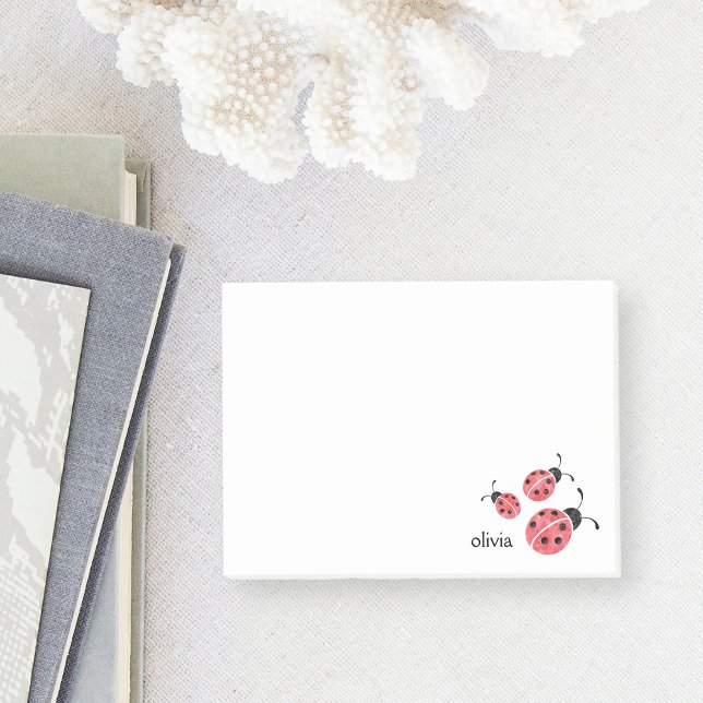 Notas Post-it personalizadas de Watercolor Ladybug (Subido por el creador)