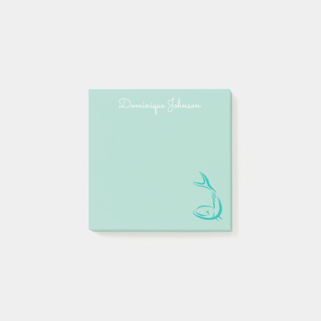 Notas post-it® personalizadas del dibujo de peces (Anverso)