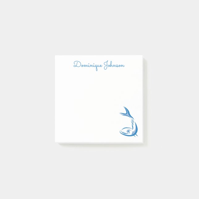 Notas post-it® personalizadas del dibujo de peces (Anverso)