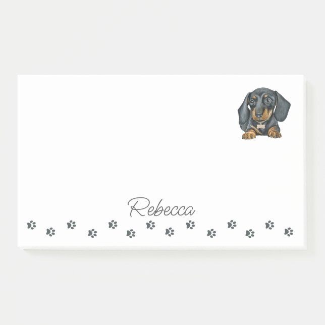 Notas post-it personalizadas del perro Dachshund S (Anverso)