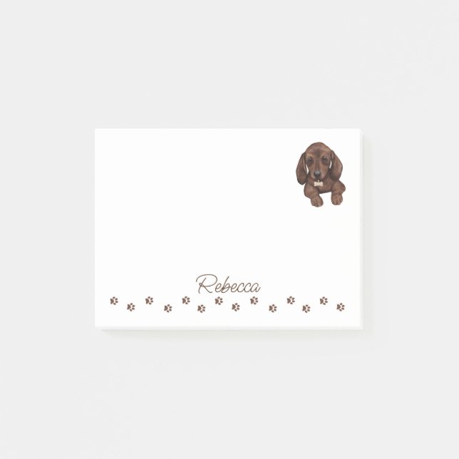 Notas post-it personalizadas del perro Dachshund S (Anverso)