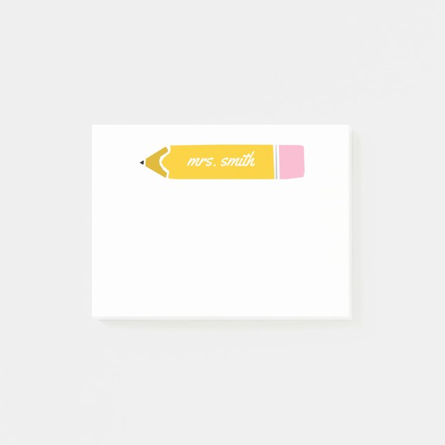 Notas Post-it personalizadas del profesor (Anverso)