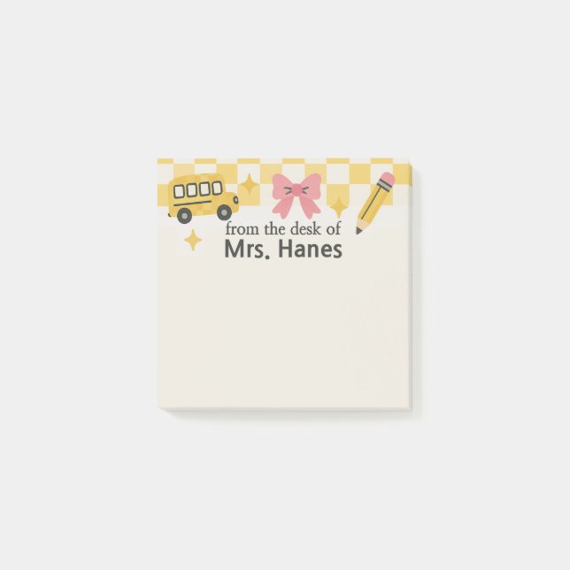 Notas post-it personalizadas del profesor (Anverso)