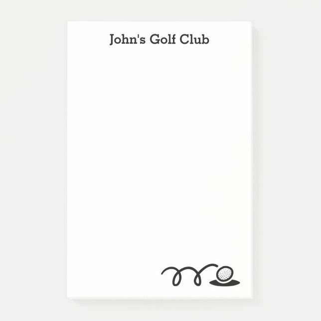 Notas Post-it® personalizadas para club de golf (Anverso)