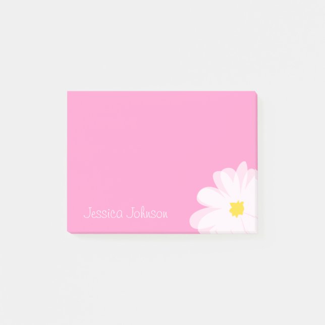 Notas Post-it® personalizadas Rosa con flor de mar (Anverso)