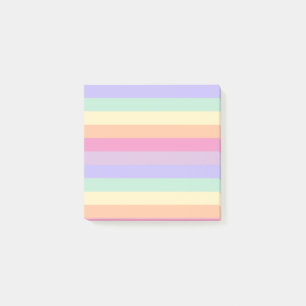 Notas Post-it® Personalizado a rayas amarillo naranja azul verde