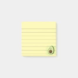 Notas Post-it® Personalizado aguacate con problemas en lino 3x3