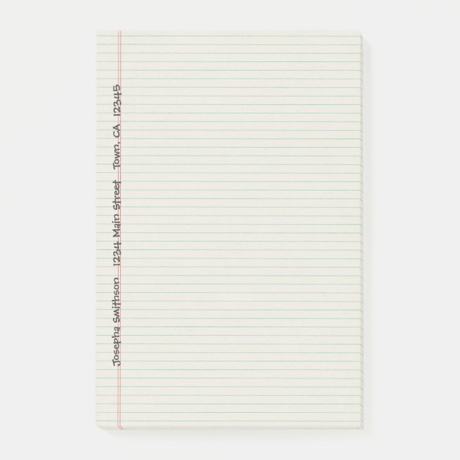 Notas Post-it® Personalizado alineado del papel de la carpeta del (Anverso)