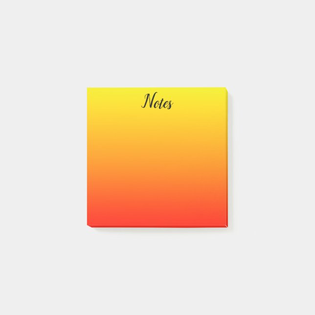 Notas Post-it® Personalizado Amarillo, Naranja y Rojo (Anverso)