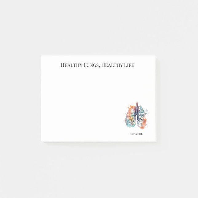 Notas Post-it® Personalizado arraigado en la respiración (Anverso)