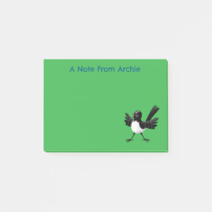 Notas Post-it® Personalizado australiano Willie Wagtail personali