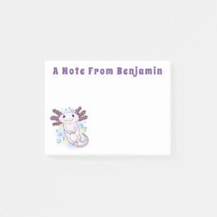 Notas Post-it® Personalizado axolotópico rosa adorable