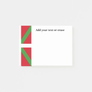Notas Post-it® Personalizado, bandera nacional Ikurriña del paí