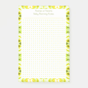 Notas Post-it® Personalizado Bonito Cuadrícula de Punto Amarillo 