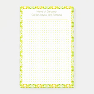 Notas Post-it® Personalizado Bonito Yellow Dot Grid Plano de Dise