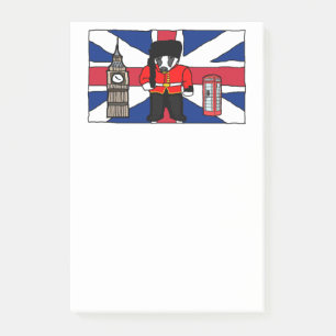 Notas Post-it® Personalizado británico de Badger con Big Ben y Ba