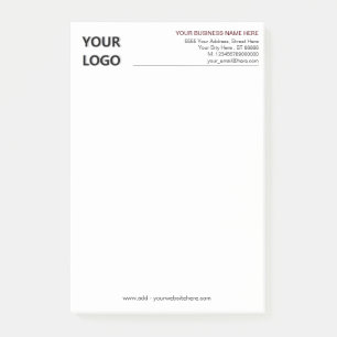 Notas Post-it® Personalizado Business Logo Name Company Sticky No