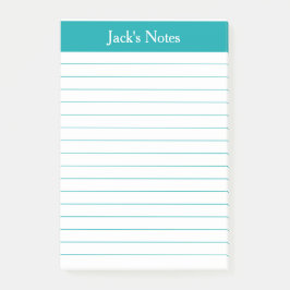 Notas Post-it® Personalizado clásico Verde azulado