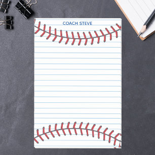Notas Post-it® Personalizado conectado del entrenador de béisbol