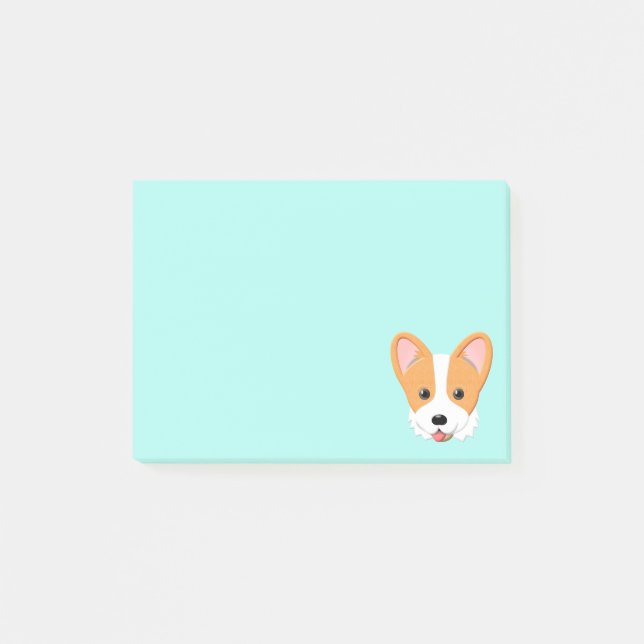 Notas Post-it® Personalizado Corgi (Anverso)