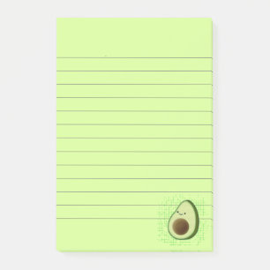 Notas Post-it® Personalizado Cute Aguacate Fondo Dolor Llenado