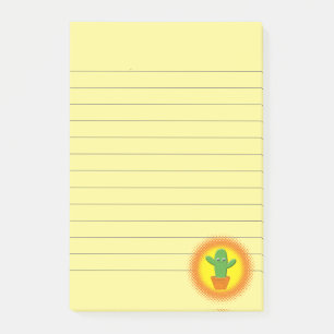 Notas Post-it® Personalizado Cute Cactus Lined