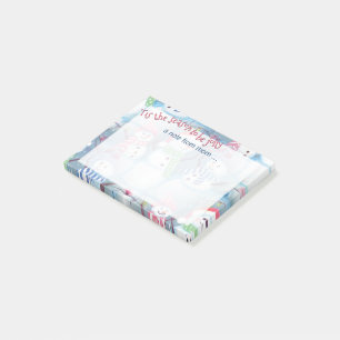 Notas Post-it® Personalizado Cute Divertido Patrón de Nieve en va