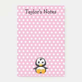 Notas Post-it® Personalizado Cute Funny Personalizado Penguin