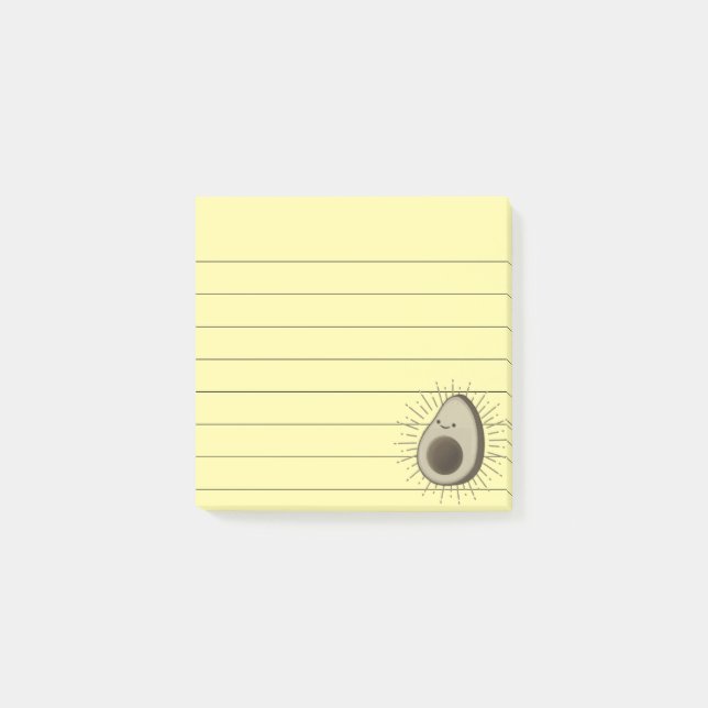 Notas Post-it® Personalizado De Aguacate Cuidadoso En Estilo Vint (Anverso)