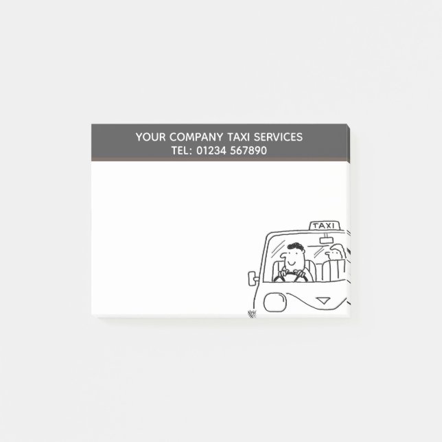 Notas Post-it® Personalizado de alquiler de coches y servicios de (Anverso)