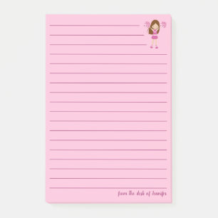 Notas Post-it® Personalizado de animadores rosados