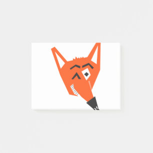 Notas Post-it® Personalizado de animales de Fox cierrando ojos ma