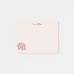 Notas Post-it® Personalizado de Bouquet en la esquina izquierda d