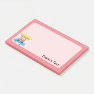 Notas Post-it® Personalizado de cerdo de lavado de cara