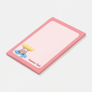 Notas Post-it® Personalizado de cerdo de lavado de cara