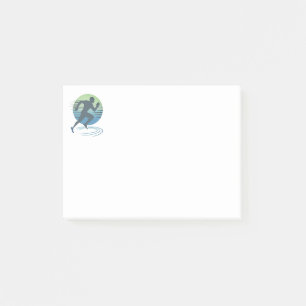 Notas Post-it® Personalizado de corredor competitivo de maratón d