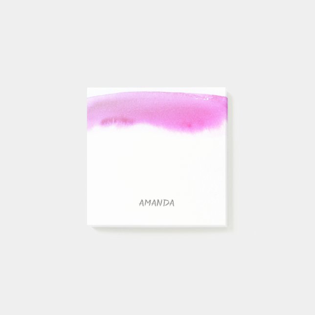 Notas Post-it® personalizado de diseño de acuarela de bonito publ (Anverso)