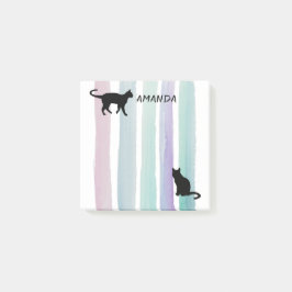 Notas Post-it® personalizado de diseño de acuarela de gato