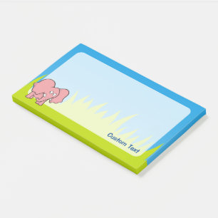 Notas Post-it® Personalizado de elefantes rosados