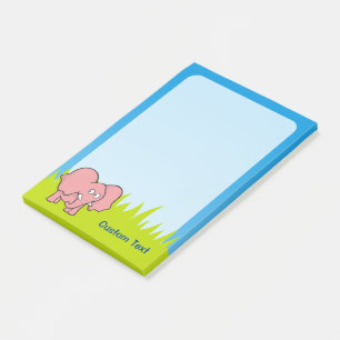Notas Post-it® Personalizado de elefantes rosados