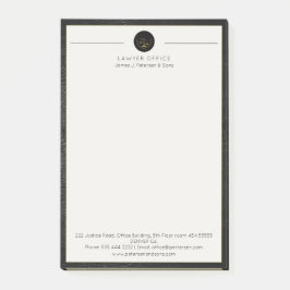 Notas Post-it® Personalizado de escalas legales de oficinas elega