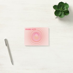 Notas Post-it® Personalizado de espiral rosa de la chica pastoral