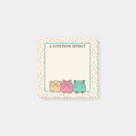 Notas Post-it® Personalizado de estilo kawaii lindo Hamsters pers